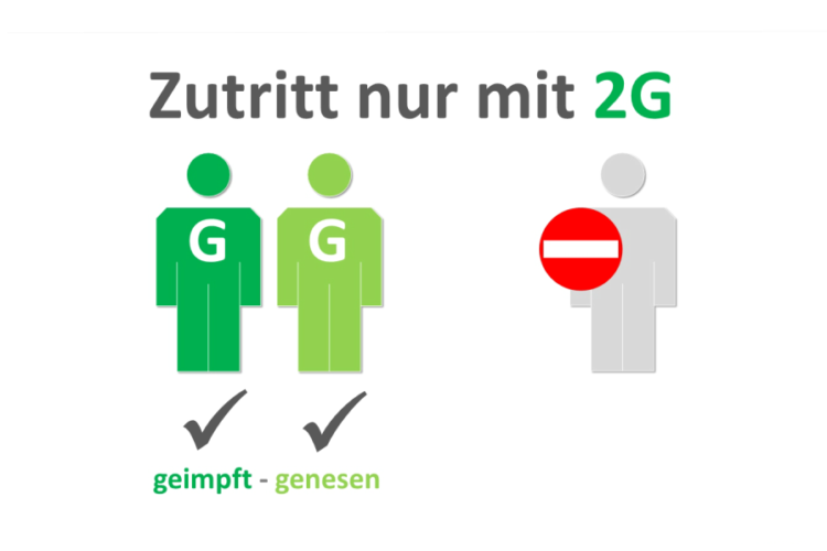 Ab morgen (04.12.) – Zutritt nur noch mit 2G!